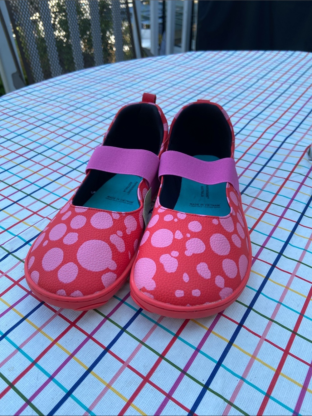 Pink Polka Dot Mary Jane Flats with wide toe box-brand new